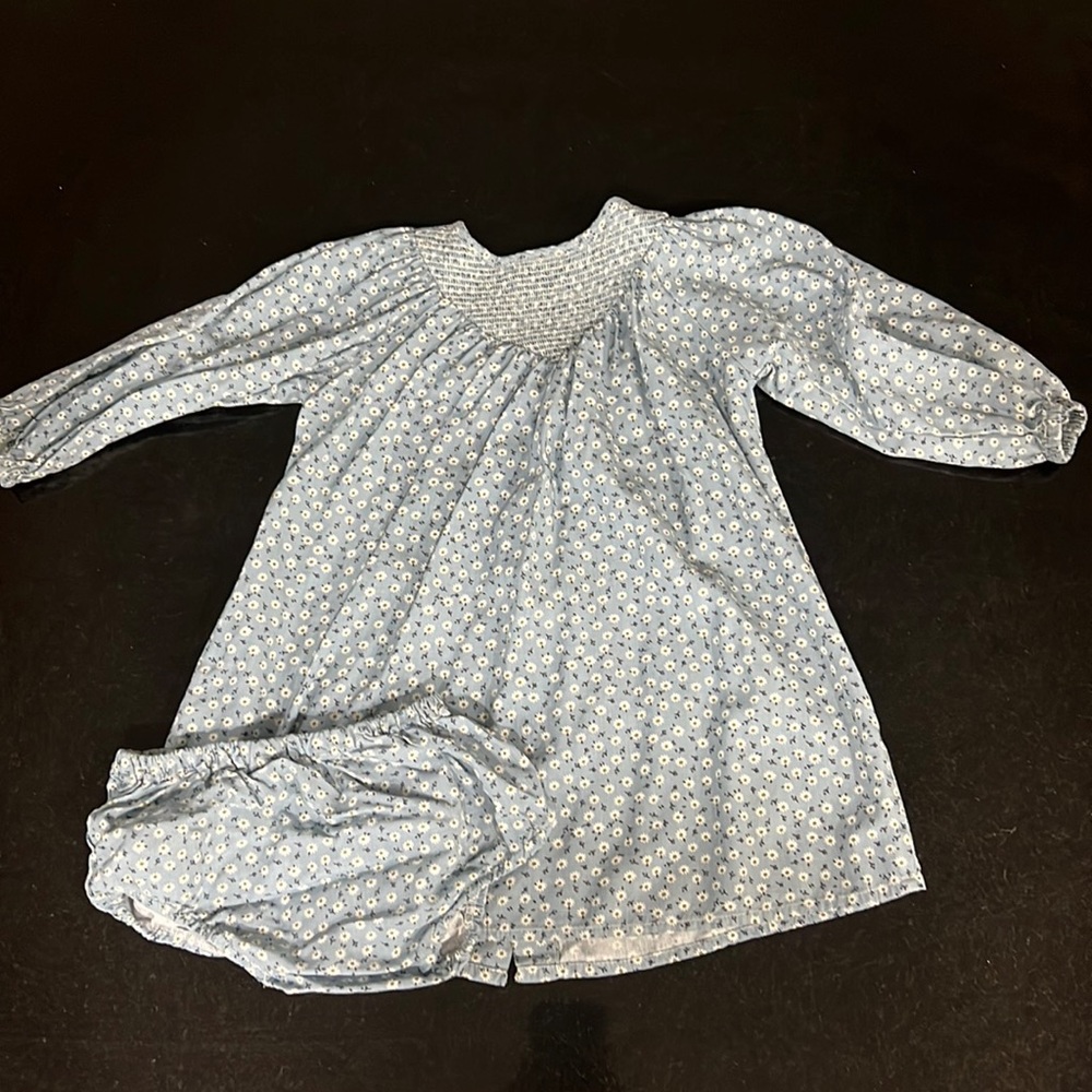Baby Girl (18-24 mo) Light Blue/floral dress with Bloomers
